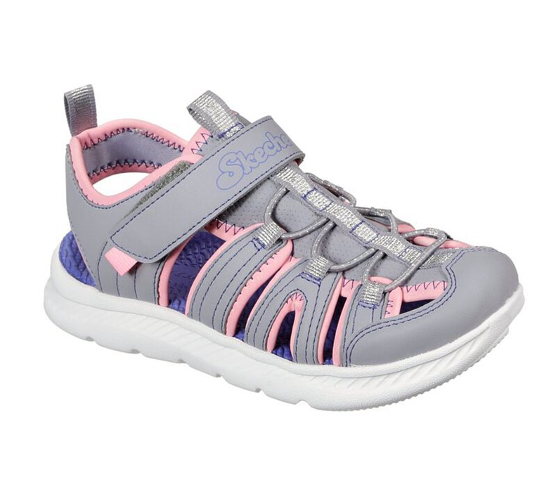 Skechers Flickor Grå/Rosa Sandaler - C-Flex 2.0 - Playful Trek - Sverige (XCTFS-8609)